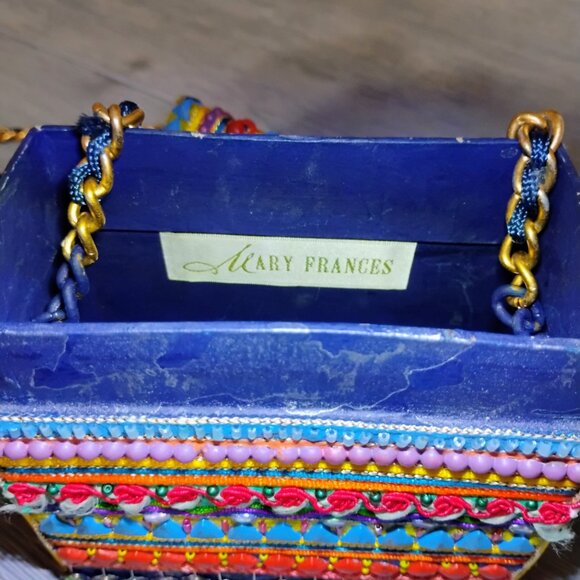 Rare Mary Frances Bohemian Style Retired Purse Beaded and Tassel - Picture 5 of 6